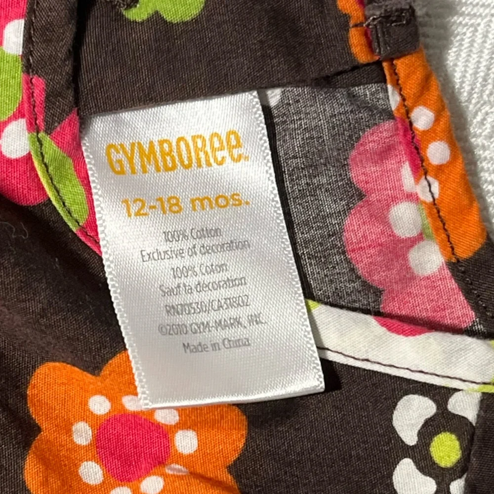 Gymboree Brown Summer‎ Dress with Flowers Size 12-18 Months